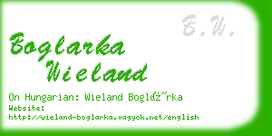 boglarka wieland business card